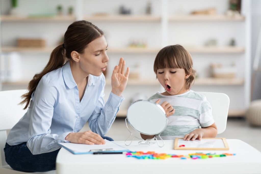 a non verbal child with autism learning to speak